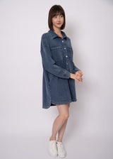 Tiffany Shirt Dress | Denim Blue