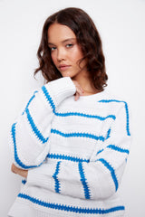 Thalassa Pullover | Royal Blue Stripe