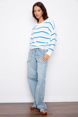 Thalassa Pullover | Royal Blue Stripe