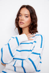 Thalassa Pullover | Royal Blue Stripe