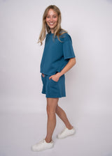 Tess Top | Border Blue