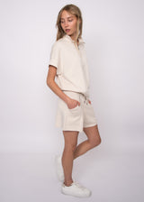 Dua Half Zip Top | Stone