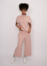 Dua Half Zip Top | Shell Pink