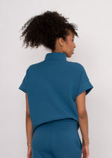 Dua Half Zip Top | Border Blue