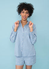 Sherlyn Denim Shirt | Stone Wash Blue