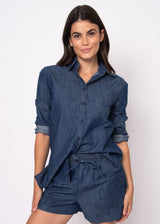 Sherlyn Denim Shirt | Didi Dark Wash