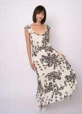 Aerie Crinkle Dress | Ivory & Black