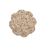 Handwoven Flower Placemat | Beige