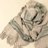 Tulum Striped Throw | Green