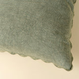Scalloped Edge Cushion 20x20 | Sage Green
