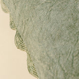 Scalloped Edge Cushion 20x20 | Sage Green
