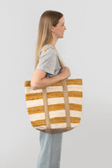 Beach Stripe Basket Tote | Sunflower