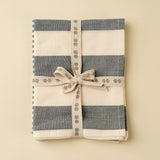 Hampton Stripe Tea Towels Set of 2 | Slate Grey