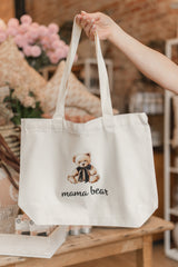 Printed Canvas Tote Bag | Mama Bear