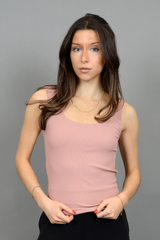 Tanith Rib Tank | Clay