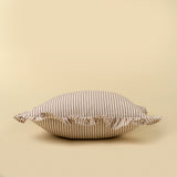 Ruffle Thin Stripe Cushion 20x20 | Fawn