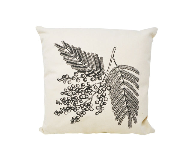 Pine & Berries Cushion | Black & White - FINAL SALE