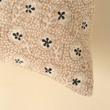 Clover Block Print Kantha Pillow | 14x31
