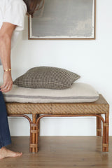 Heritage Linen Pillow | Black Check