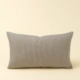 Ticking Pillow 21x12 | Black