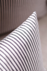 Ticking Pillow 21x12 | Black