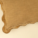 Velvet Scallop Pillow | Gold