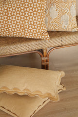 Velvet Scallop Pillow | Gold