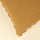 Corduroy Scallop Pillow | Gold