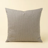 Ticking Pillow 24x24 | Black