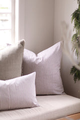 Ticking Pillow 24x24 | Black