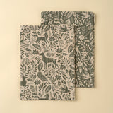 Set of 2 Wildwood Tea Towels | Forest Green