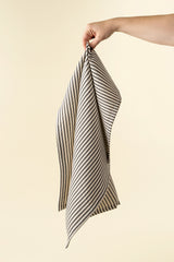 Set of 2 Ticking Tea Towels | Black