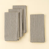 Set of 4 Ticking Napkins | Black