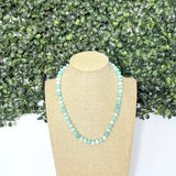 Ombre Glass Disc Bead Necklace | Turquoise