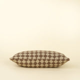 Check Weave Pillow 21x12 | Brown