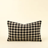 Check Weave Pillow 21x12 | Black