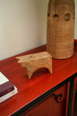 Wooden Bull Sculpture