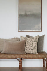 Granada Block Print Pillow 20x20 | Soft Green
