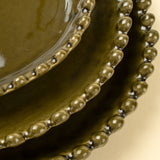 Merida Stoneware Dessert Plate | Earthy Green
