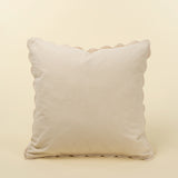 Corduroy Scallop Pillow | Ivory