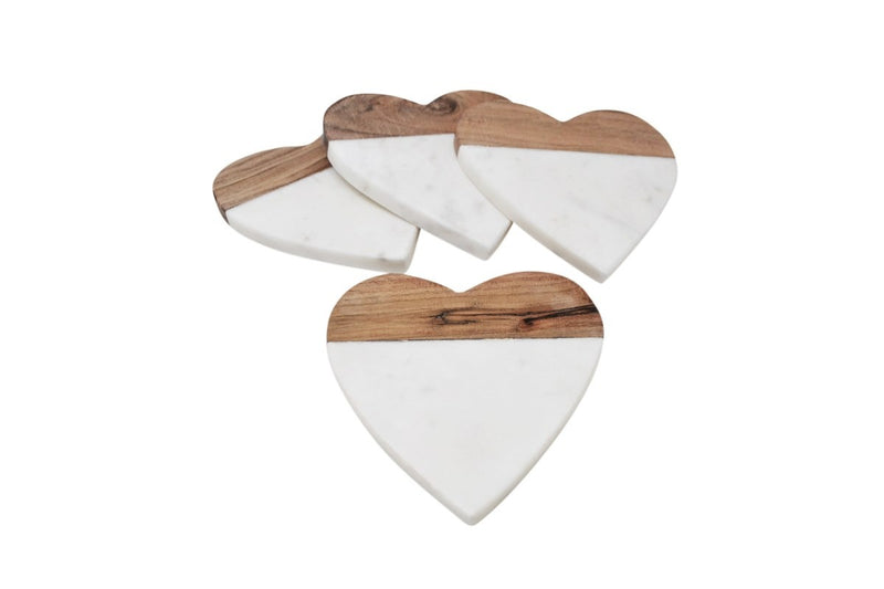 Set of 4 Heart Shaped Coasters