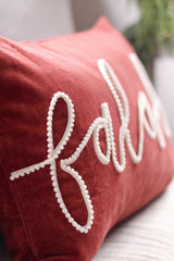 Fa La La Velvet Pillow | 16x24