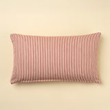 Red Ticking Pillow | 21x12