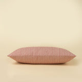 Red Ticking Pillow | 21x12