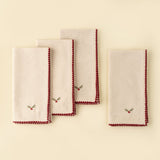 Holly Embroidered Napkins | Set of 4