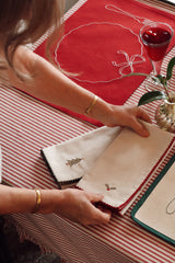 Holly Embroidered Napkins | Set of 4