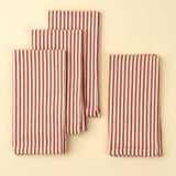 Red Ticking Napkins | Set of 4