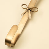 Tied Bow Wreath Hanger | Brass