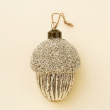 Glitter Acorn Glass Ornament
