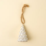 Snowdrift Tree Holiday Ornament | Gloss White